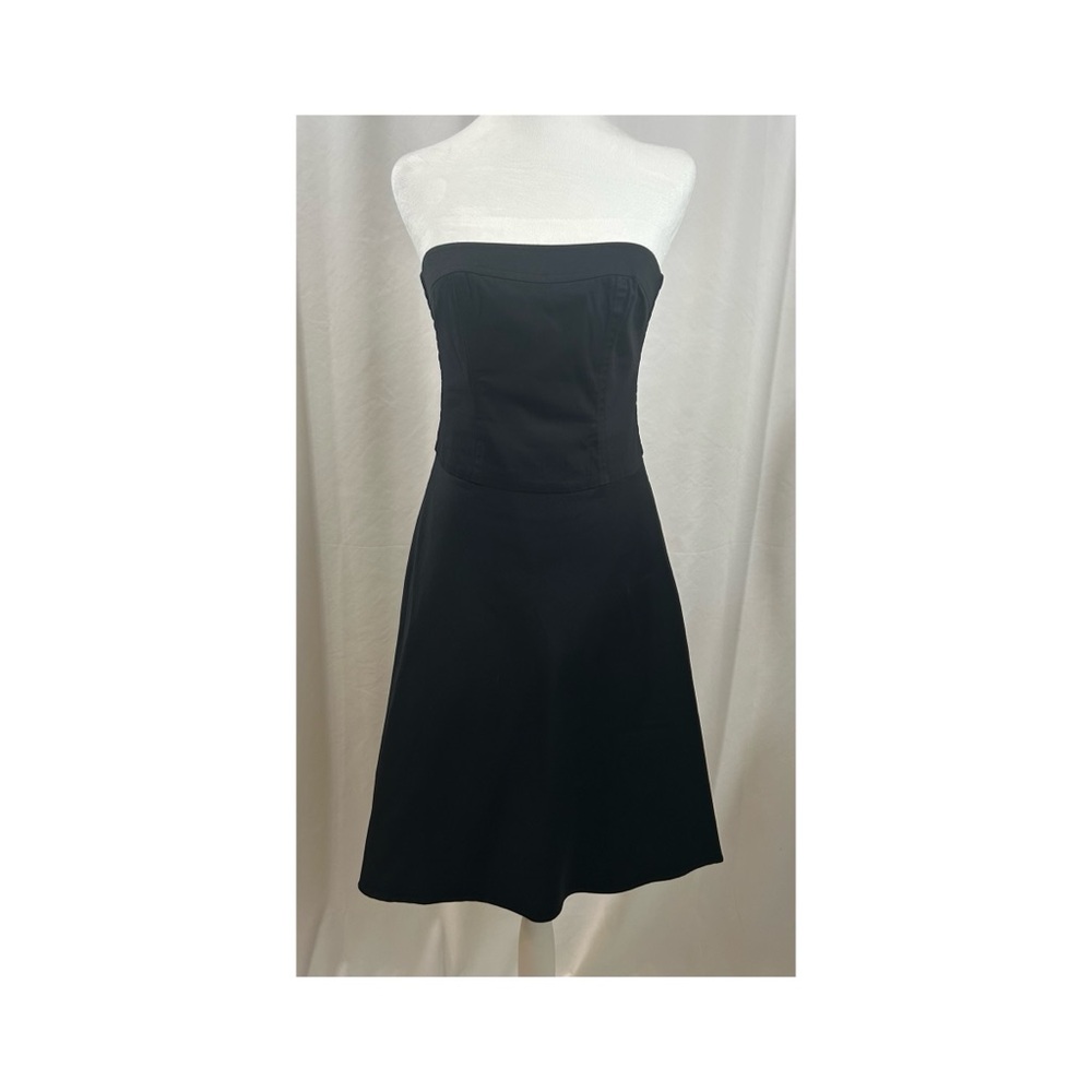 White House Black Market Elegant Black Strapless Dress size 2 EUC
